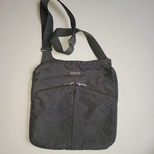 Baggallini nylon gray and hot pink crossbody bag